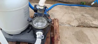 Motor Piscina 1 CV Negro/Azul