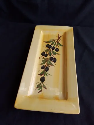 Bandeja cerámica antigua aceitunas