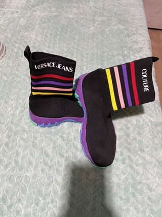 Botines Versace Jeans Couture Negros Multicolor