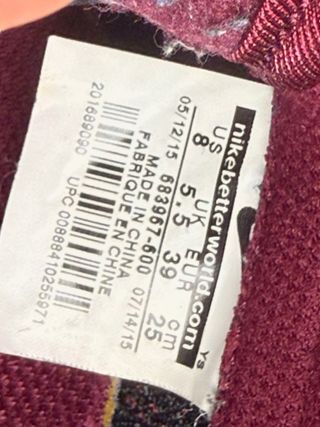 Zapatillas Nike Botín Rojas y Negras