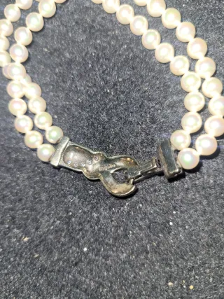 Conjunto collar y pulsera perlas Majonica