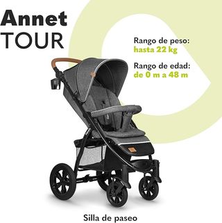 Silla de paseo LIONELO Annet Tour gris