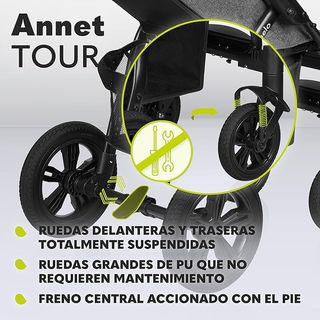 Silla de paseo LIONELO Annet Tour gris