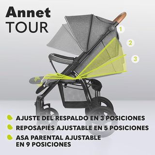 Silla de paseo LIONELO Annet Tour gris