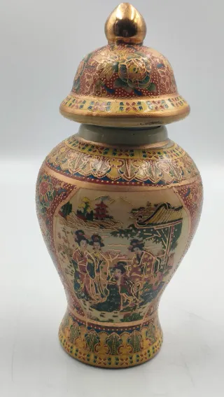 Jarrón Tibor Satsuma Japonés 22cm