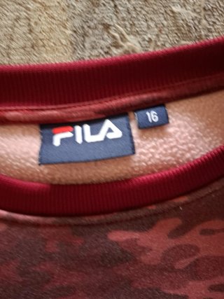 Sudadera Fila corta camuflaje rosa