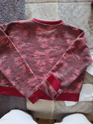 Sudadera Fila corta camuflaje rosa