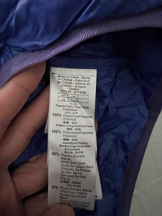 Piumino EA7 100 grammi blu