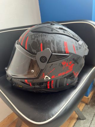 Casco moto LS2 Talla XL Negro y Rojo