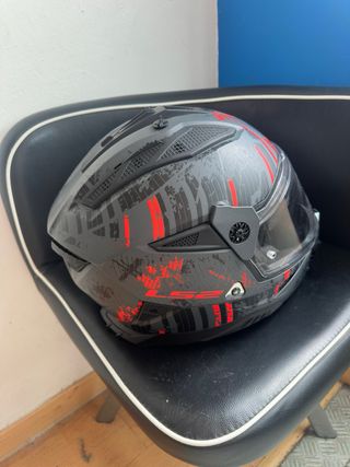 Casco moto LS2 Talla XL Negro y Rojo