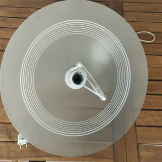 2 Lámpara techo regulable cristal y plástico