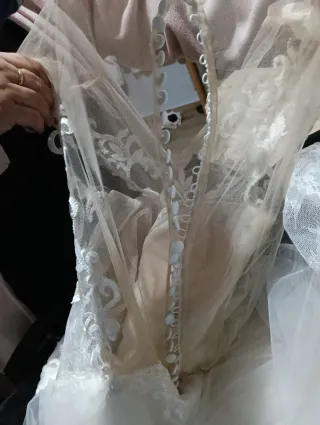 Traje de Novia de vertice gala  Blanco regalo zapa