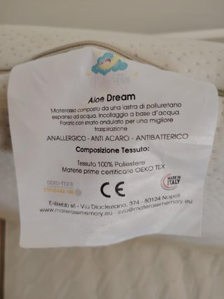 Materasso per Culla/Lettino  Aloe Dream