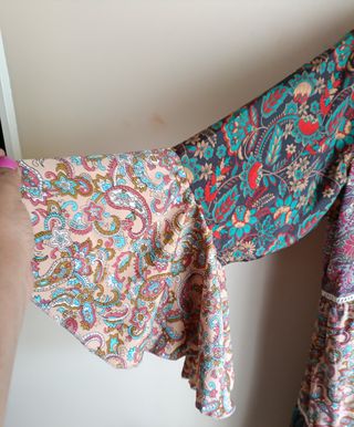 Elegante Kimono Largo Seda Talla Única