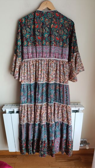 Elegante Kimono Largo Seda Talla Única