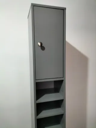 Mueble de baño madera gris antracita