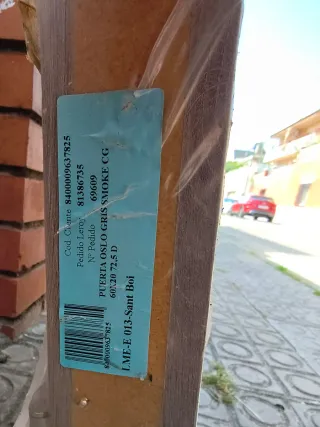 Puerta interior madera maciza