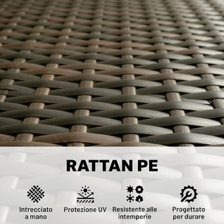 Set di Mobili da Giardino in Rattan 4 Pezzi, Salot