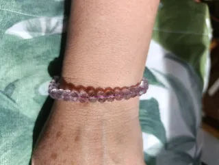 Braccialetti di minerali rosa e viola