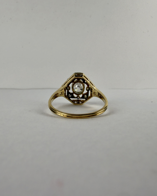 Anillo Oro 18k Diamantes Talla Antigua 0.75ct