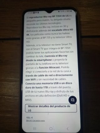 Reproductor Blu-ray 3D LG