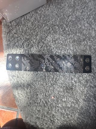 Pulsera Swarovski Negra y Plateada