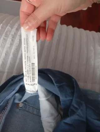 Pantalón vaquero premamá azul