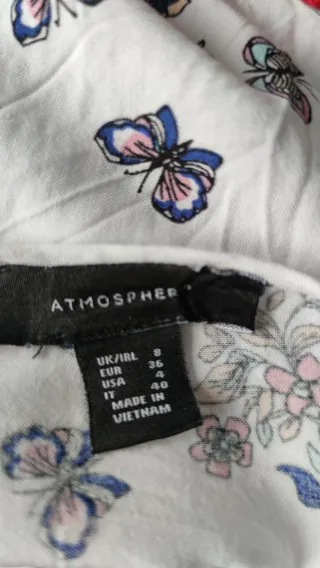 Blusa Atmosphere Talla S/36 Flores y Mariposas