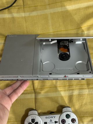 Playstation 2 Slim Silver Completa