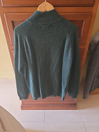 Jersey con cremallera verde