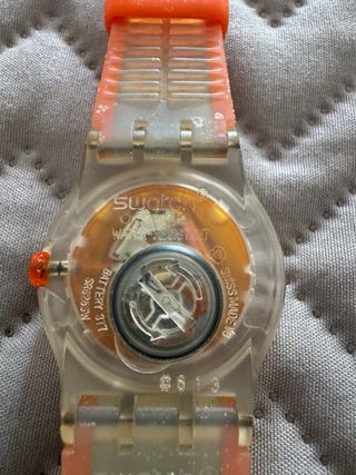 Relógio Swatch Laranja Transparente