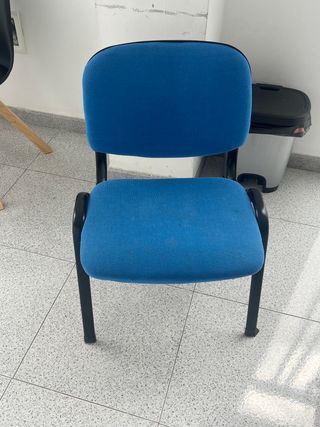 4 Silla de oficina azul