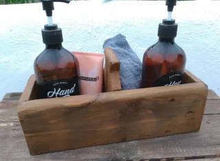 Caja madera rústica organizadora