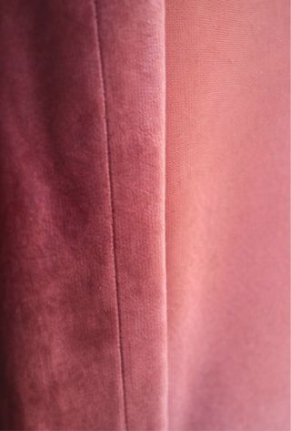 Cortina terciopelo rosa palo luxury