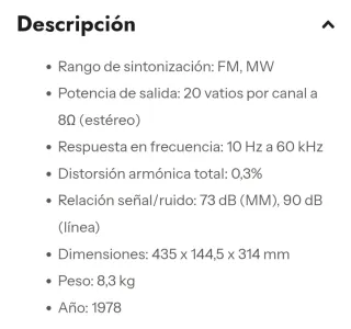 Amplificador Receiver Pioneer Vintage japones