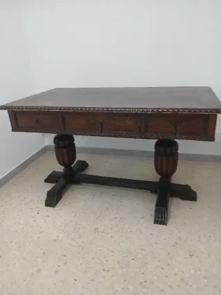 Mesa despacho madera principios siglo XX