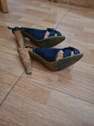 Zapatos vaqueros tacón talla 37