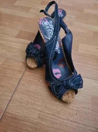 Zapatos vaqueros tacón talla 37