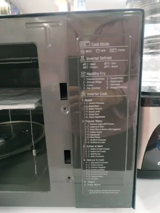 Microondas LG Cristal Negro 1200w