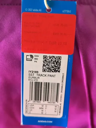 Pantalón Chándal Adidas Morado/Fucsia