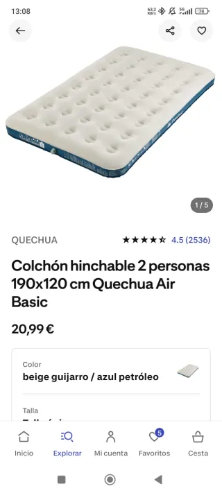 Tienda de campaña familiar 4 personas