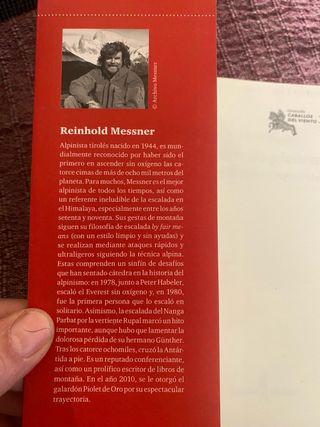 Reinhold Messner./ Grito de piedra