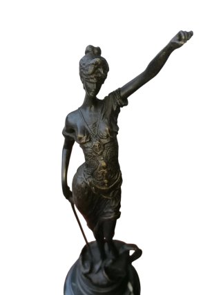 Statuetta Dea della Giustizia in bronzo