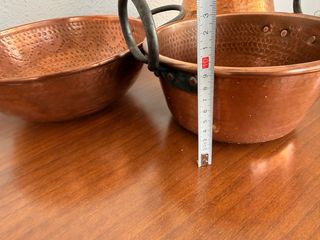 Lote Cobre Martillado: Jarra y 2 Cuencos