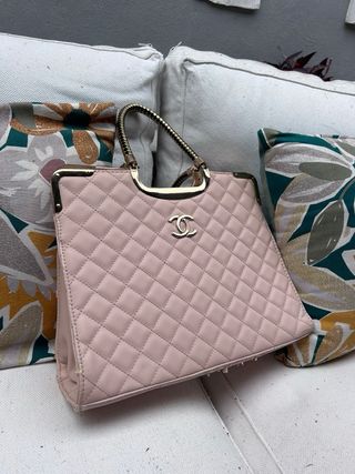 Bolso Chanel Rosa y Dorado