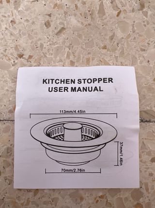 Tapón Fregadero Acero Inox Pulsador