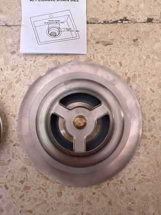 Tapón Fregadero Acero Inox Pulsador