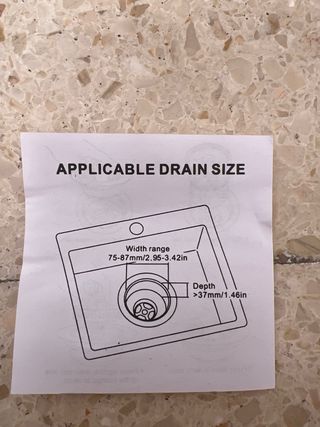 Tapón Fregadero Acero Inox Pulsador