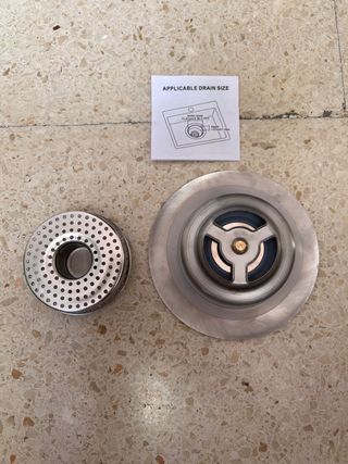 Tapón Fregadero Acero Inox Pulsador