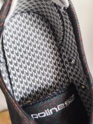 Zapatillas tela velcro negro multicolor